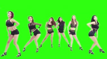 日韩美女青春热舞跳舞短裙辣舞绿屏抠像视频素材