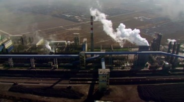 工业工厂排放浓烟大气环境污染实拍视频素材