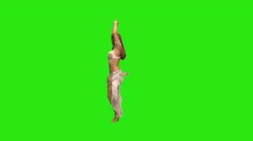 美女跳肚皮舞抖腰优美舞姿绿屏抠像后期特效视频素材