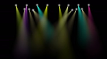 舞台灯光七彩射灯透明通道免抠像后期特效视频素材