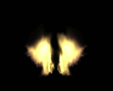 火焰之翼翅膀透明通道免抠像后期特效视频素材