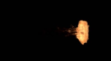 火球击中透明通道免抠像后期特效视频素材