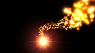 金光粒子炫光动态光效后期特效视频素材
