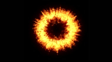 魔法圆圈火焰爆炸熄灭透明通道后期特效视频素材