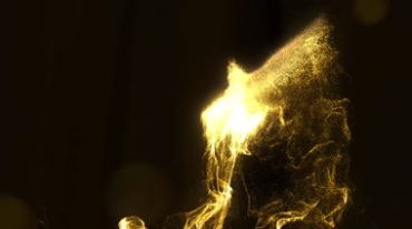 金色粒子雄鹰透明通道免抠像后期特效视频素材