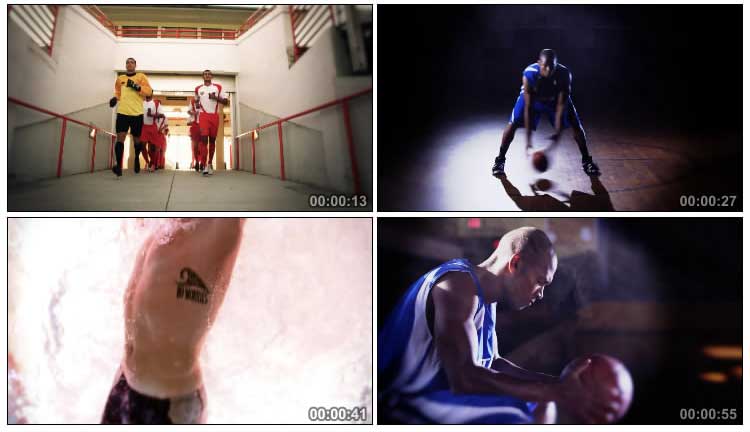 打篮球NBA跑步赛跑跳高体育运动游泳视频素材