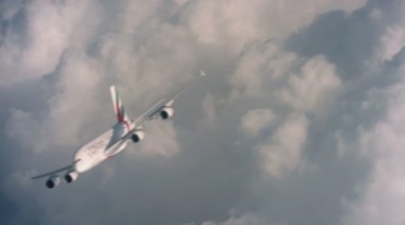大型客机飞行视频素材