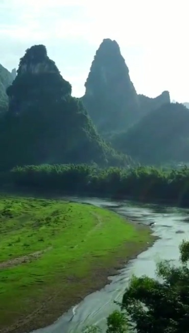 桂林山水高山绿山自然美景视频素材