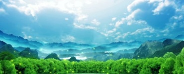 森林山峦蓝天白云远景美丽风光视频素材