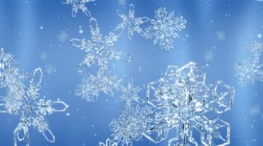 圣诞透明水晶雪花雪片冰碴视频素材