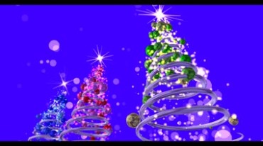 圣诞树圣诞主题透明抠像后期特效视频素材