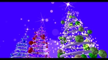圣诞树圣诞主题透明抠像后期特效视频素材