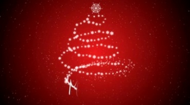 圣诞节快乐圣诞树闪亮粒子动画视频素材