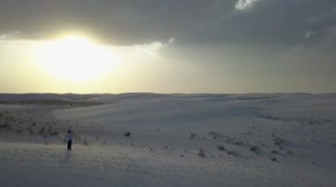冬日沙漠航拍视频素材
