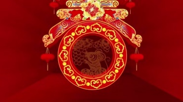 2020鼠年大吉新春祝福过年喜庆中国年背景视频素材