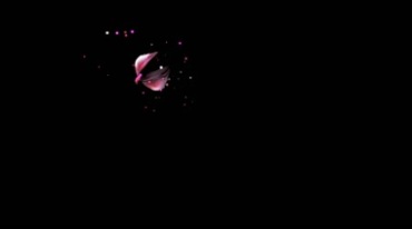 粉红色蝴蝶扇动翅膀飞行粒子精灵梦幻后期抠像特效视频素材