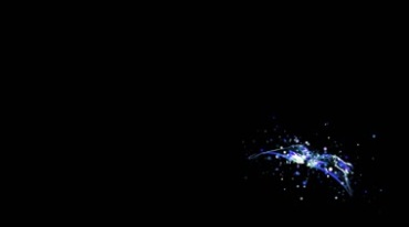 蓝色粒子水晶蝴蝶透明通道抠像后期特效视频素材