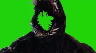毒液人脸变形覆盖绿屏抠像后期特效视频素材