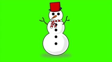 圣诞雪人绿屏抠像后期特效视频素材