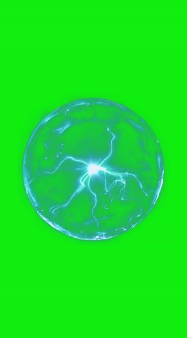 能量球闪电球电弧电流法术绿屏抠像特效视频素材