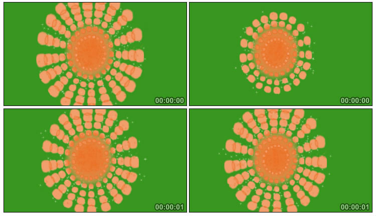 发光圈发散圆圈绿屏抠像后期特效视频素材