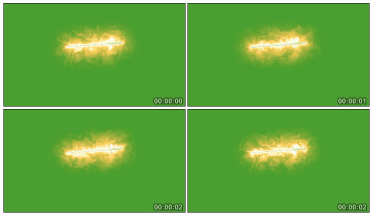 剑气火焰燃烧魔幻法术宝剑绿屏抠像特效视频素材
