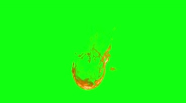 火球火团火焰翻滚绿屏抠像后期特效视频素材
