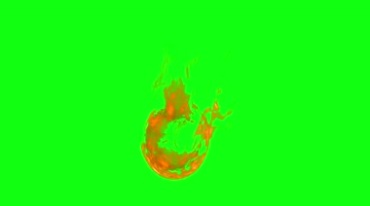 火球火团火焰翻滚绿屏抠像后期特效视频素材