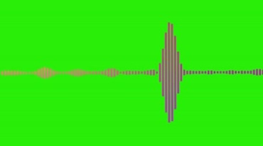 音波音浪声音节奏音柱跳跃绿屏抠像后期特效视频素材