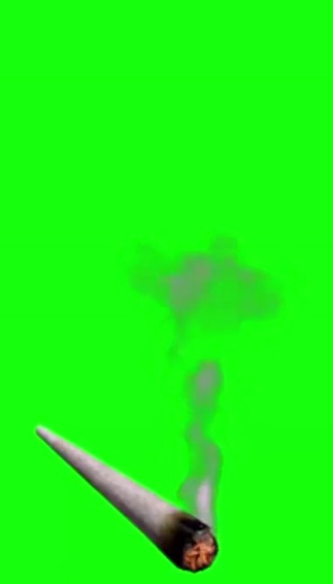 燃烧的烟头冒烟特写绿屏抠像特效视频素材