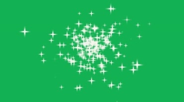 星光粒子散开绿屏抠像后期特效视频素材