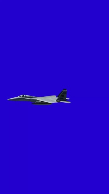 美国F15 F22战斗飞机蓝屏抠像后期特效视频素材