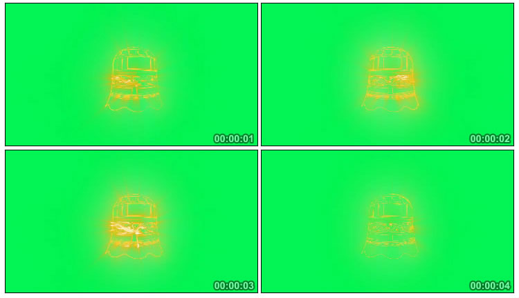 金光罩金钟罩绿屏抠像后期特效视频素材