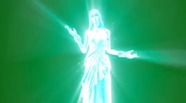 天神发光天使人物形象后期特效视频素材