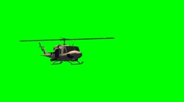 军用直升飞机飞行绿屏抠像后期特效视频素材