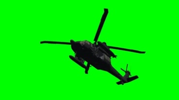 军用武装直升飞机旋翼转动仰拍带飞行音效视频素材