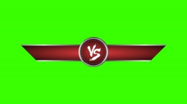 格斗对战VS血条血量绿屏抠像后期特效视频素材