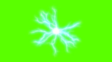 闪电球电光火石能量球电流四射绿屏后期抠像视频素材