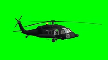 直升机飞行绿幕抠像后期特效视频素材
