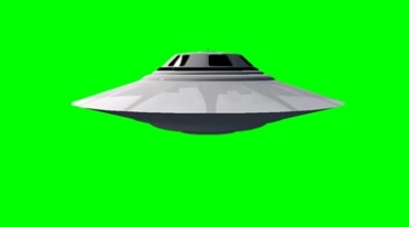 UFO飞碟不明飞行物绿屏抠像后期特效视频素材