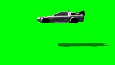 会飞的汽车绿幕后期特效视频素材