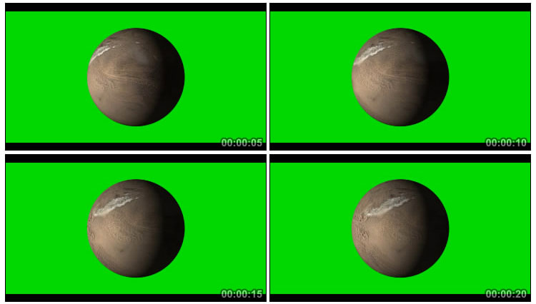星球天体恒星旋转绿屏抠像后期特效视频素材
