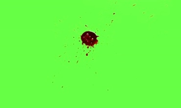 滴血流血绿屏抠像后期特效视频素材