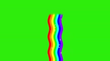 彩虹带绿屏抠像后期特效视频素材
