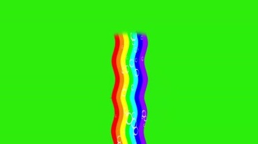 彩虹带绿屏抠像后期特效视频素材
