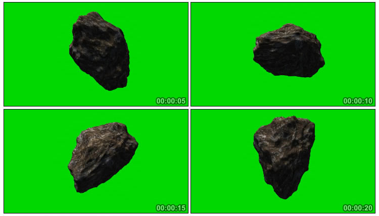 陨石飞行绿屏抠像后期特效视频素材