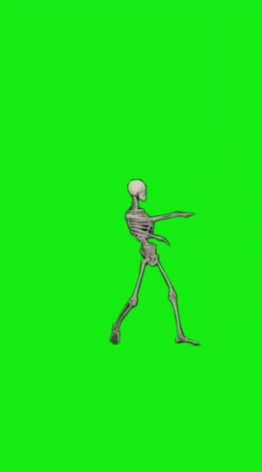 骷髅跳舞绿屏抠像后期特效视频素材