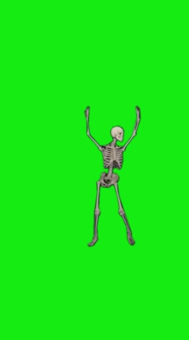 骷髅跳舞绿屏抠像后期特效视频素材