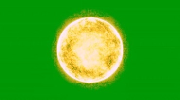燃烧的太阳绿屏抠像后期特效视频素材