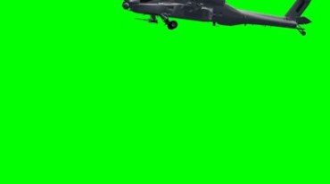 阿帕奇武装直升机机枪开火绿屏后期特效视频素材